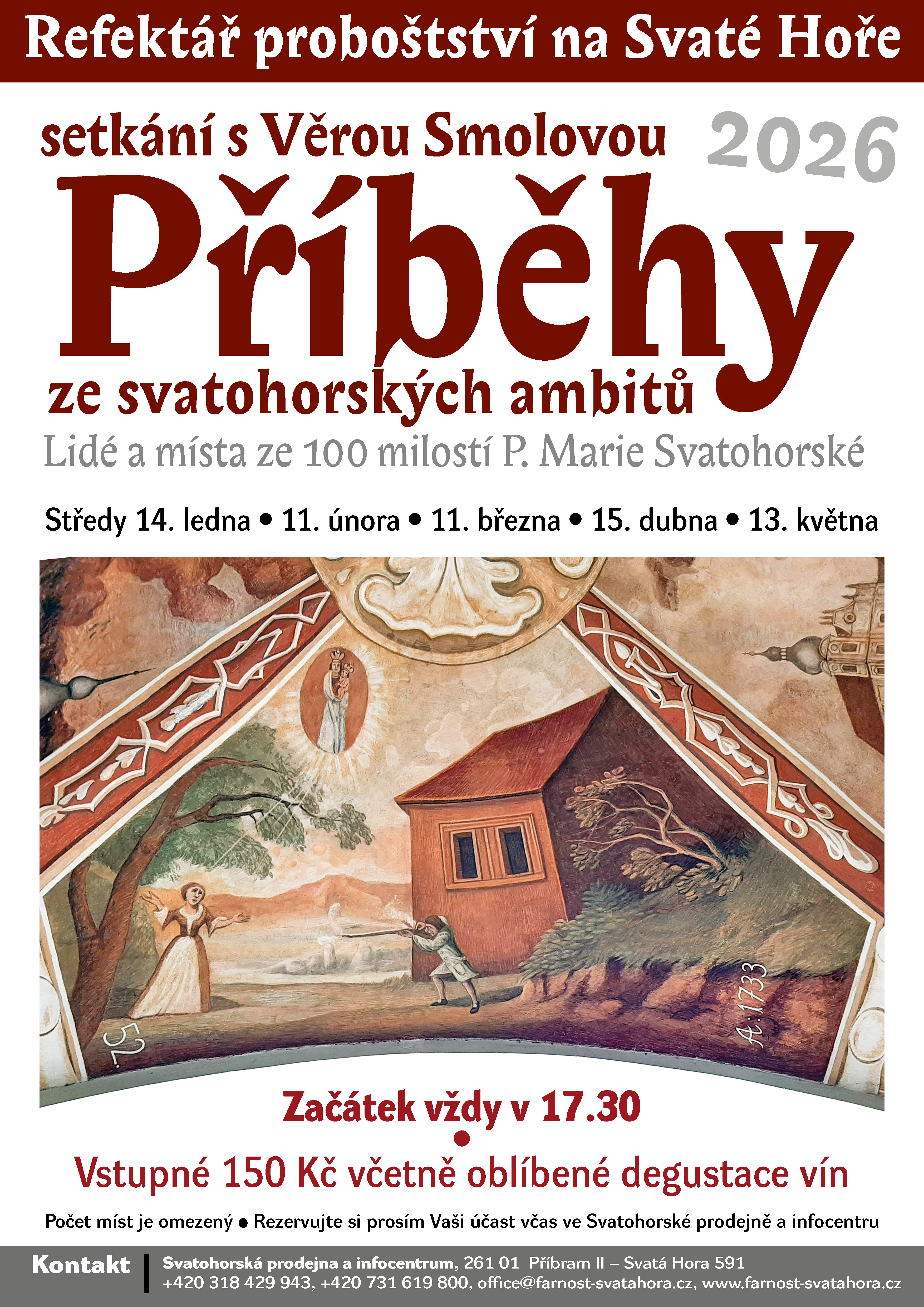 Přednáška dr. Věry Smolové: „Příběhy ze svatohorských ambitů 3/I.“